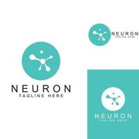 Neuron logo or nerve cell logo with concept vector illustration template.