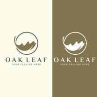 Autumn oak leaf logo and oak tree logo. With easy and simple editing of vector illustration.