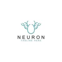 Neuron logo or nerve cell logo with concept vector illustration template.