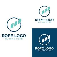 Rope logo using a vector illustration design template