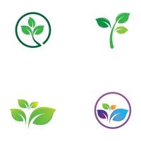 símbolo e imágenes del logotipo de la ecología de la hoja natural vector