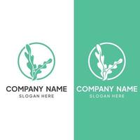 Seaweed logo with template illustration vector design.