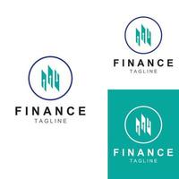 logotipo de empresa financiera o logotipo gráfico financiero. logotipo para datos de resultados de empresas financieras. con ilustración de plantilla de vector de diseño de icono.