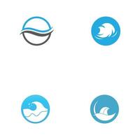 Wave water beach blue water logo vector