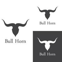 Bull's head horn logo. Using a vector illustration template design concept.