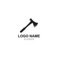 Axe logo or hatchet logo with concept design vector illustration template.