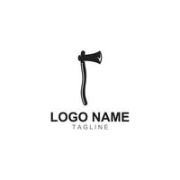 Axe logo or hatchet logo with concept design vector illustration template.