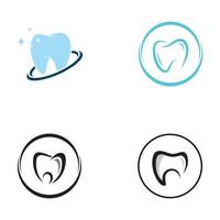 logotipo dental, logotipo para la salud dental y logotipo para el cuidado dental. usando un concepto de diseño de vector de ilustración de plantilla