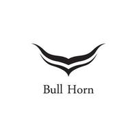 Bull's head horn logo. Using a vector illustration template design concept.