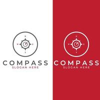 Compass logo, directional guide or pandom. Compass logo icon vector illustration template.