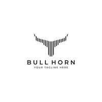 Bull's head horn logo. Using a vector illustration template design concept.