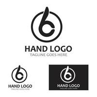 Hand logo icon vector design template illustration