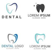 logotipo dental, logotipo para la salud dental y logotipo para el cuidado dental. usando un concepto de diseño de vector de ilustración de plantilla