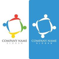 Community group logo, network and social icon vector