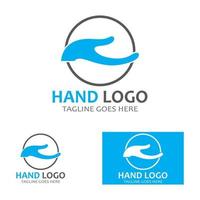 Hand logo icon vector design template illustration