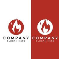 Fire or flame logo, fireball logo, and embers. Using a vector illustration template design concept.