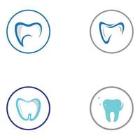 logotipo dental, logotipo para la salud dental y logotipo para el cuidado dental. usando un concepto de diseño de vector de ilustración de plantilla