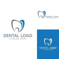 logotipo dental, logotipo para la salud dental y logotipo para el cuidado dental. usando un concepto de diseño de vector de ilustración de plantilla