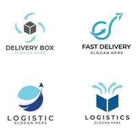 Logistics company vector logo, arrow icon logo, fast digital delivery logo. Using simple and easy logo vector editing.