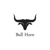 Bull's head horn logo. Using a vector illustration template design concept.