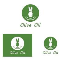 aceite de oliva logo naturaleza vector