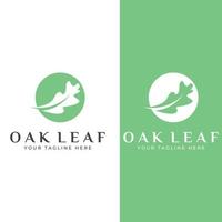 Autumn oak leaf logo and oak tree logo. With easy and simple editing of vector illustration.