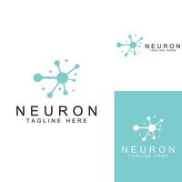 Neuron logo or nerve cell logo with concept vector illustration template.