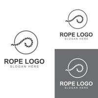 Rope logo using a vector illustration design template