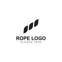 Rope logo using a vector illustration design template