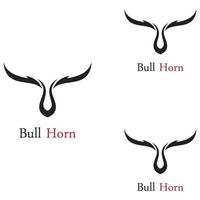 Bull's head horn logo. Using a vector illustration template design concept.