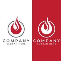 Fire or flame logo, fireball logo, and embers. Using a vector illustration template design concept.