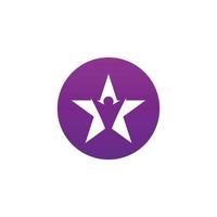 people star logo and symbol vector