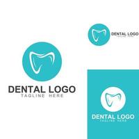 logotipo dental, logotipo para la salud dental y logotipo para el cuidado dental. usando un concepto de diseño de vector de ilustración de plantilla