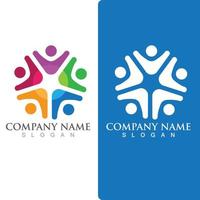 Community group logo, network and social icon vector