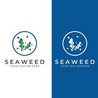 Seaweed logo with template illustration vector design.