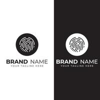 Fingerprint logo,fingerprint scan logo for business card identity.Logo design vector illustration templates and icons.