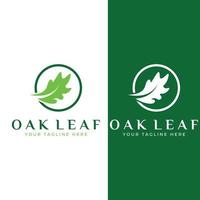 Autumn oak leaf logo and oak tree logo. With easy and simple editing of vector illustration.