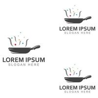 Logos for cooking utensils, cooking pots, spatulas and cooking spoons. Using a vector illustration template design concept.