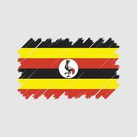 vector de la bandera de uganda. bandera nacional