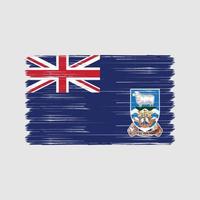 pincel de bandera de las islas malvinas. bandera nacional vector