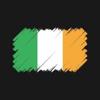 cepillo de la bandera de irlanda. bandera nacional vector
