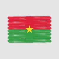 Burkina Faso Flag Brush. National Flag vector