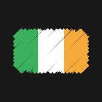 vector de pincel de bandera de irlanda. bandera nacional