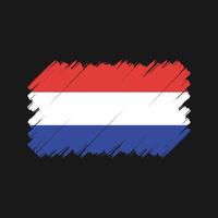 Netherlands Flag Brush. National Flag vector