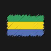 Gabon Flag Brush Strokes. National Flag vector