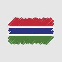 Gambia Flag Brush. National Flag vector