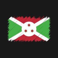 trazos de pincel de la bandera de burundi. bandera nacional vector