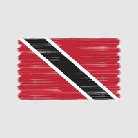 pincel de bandera de trinidad y tobago. bandera nacional vector