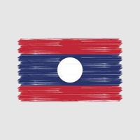 Laos Flag Brush. National Flag vector