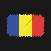 Romania Flag Brush Vector. National Flag vector